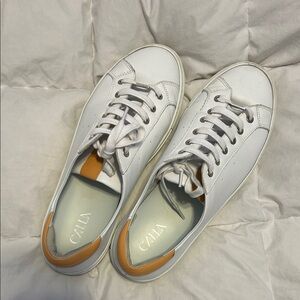 White Leather Sneakers by Calla